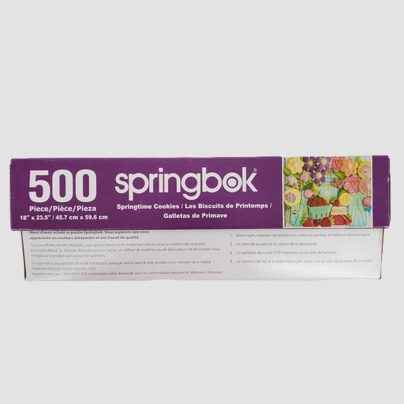 Springbok 500 Piece Jigsaw Puzzle Springtime Cookies Rebecca Weld Made in USA - Picture 7 of 9